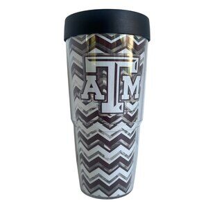 Texas A&M Aggies Chevron Tervis Tumbler 24 Oz With‎ Black Lid Insulated BPA-Free
